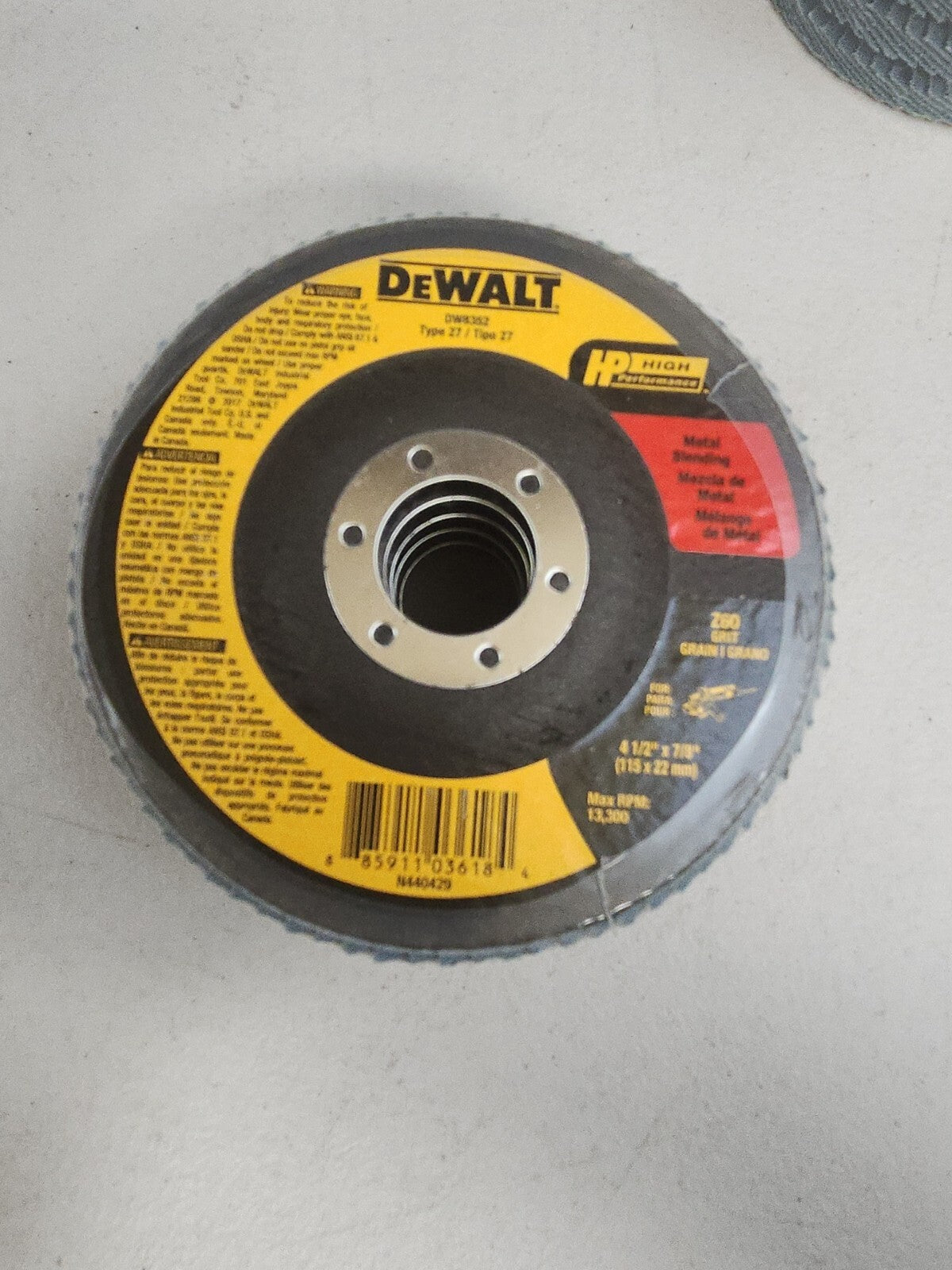 Dewalt DW 8352 4 1/2" X 7/8" Z 60 Flap Disc 10 Pack