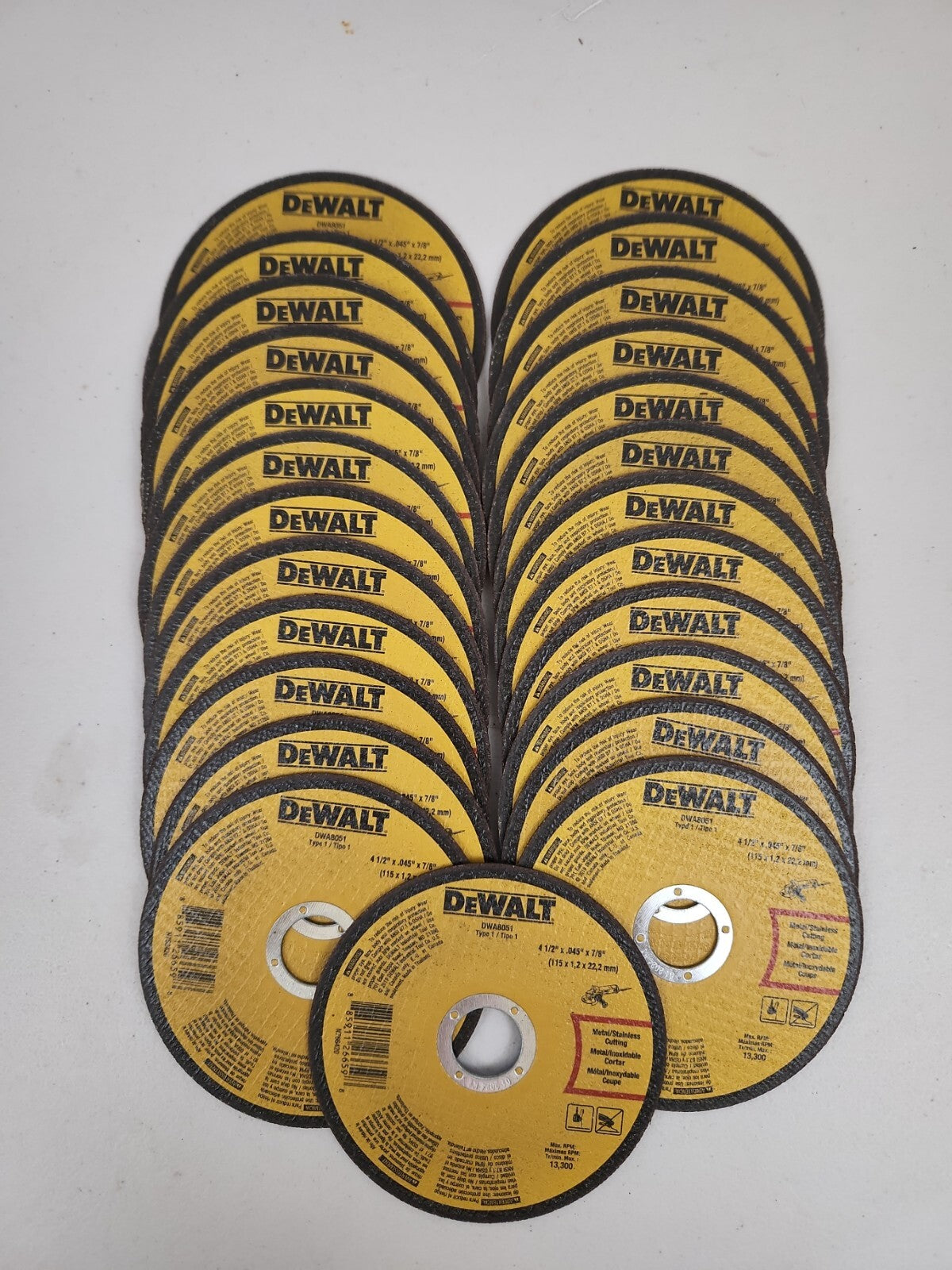 DeWalt DWA 8051 4 1/2" X .045" X 7/8" Thin Cut Off Wheel Metal