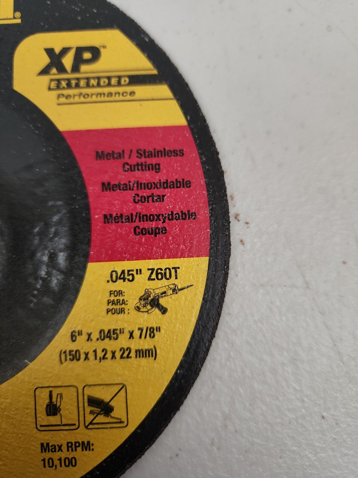 Dewalt DW8859 Metal / Stainless Cutting Wheel 6" x .045" x 7/8" 100 Pack