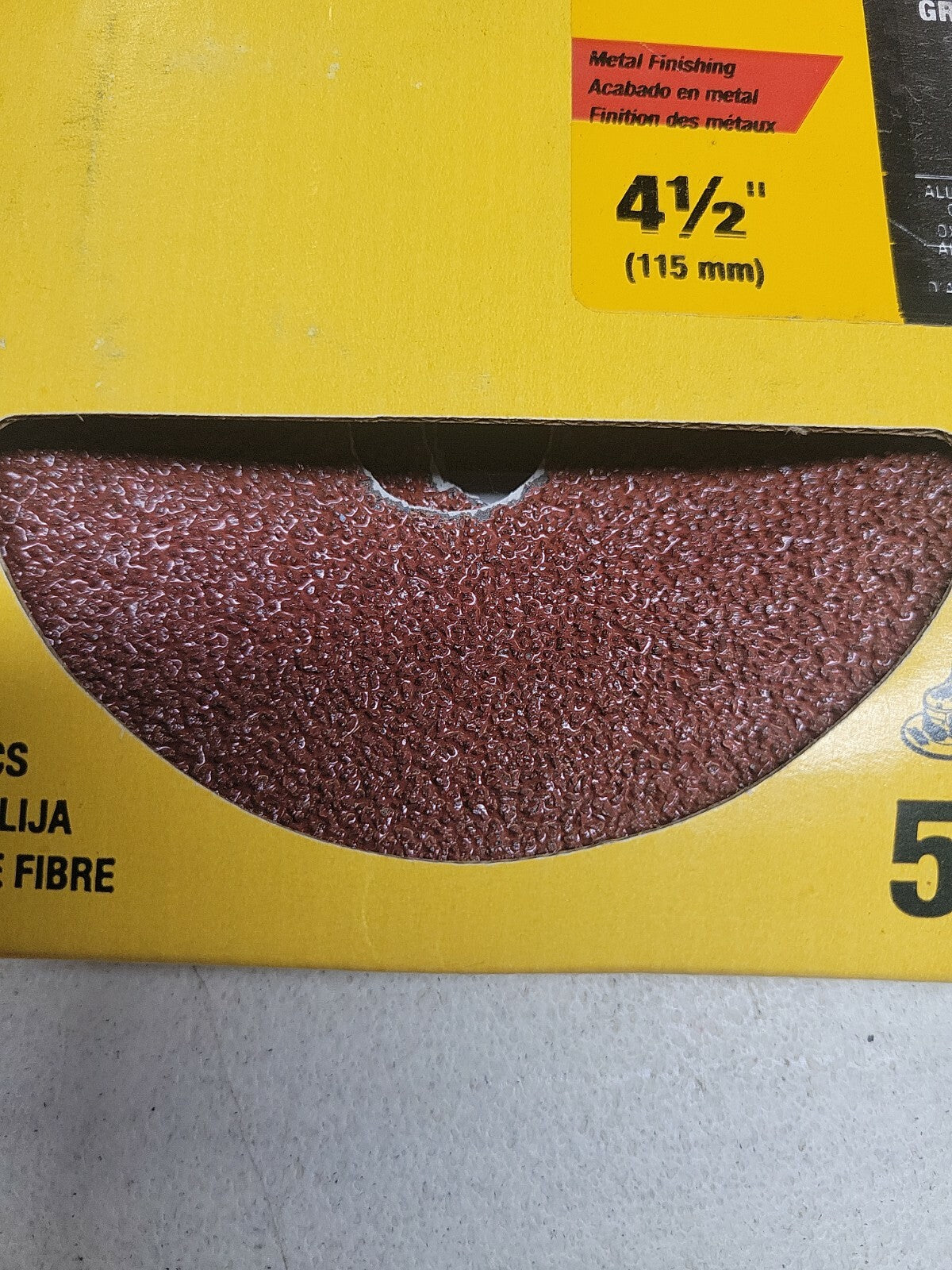 Dewalt DARB1G0205 High Performance Sanding Disc, 4-1/2in, 24 Grit, 7/8in Arbor