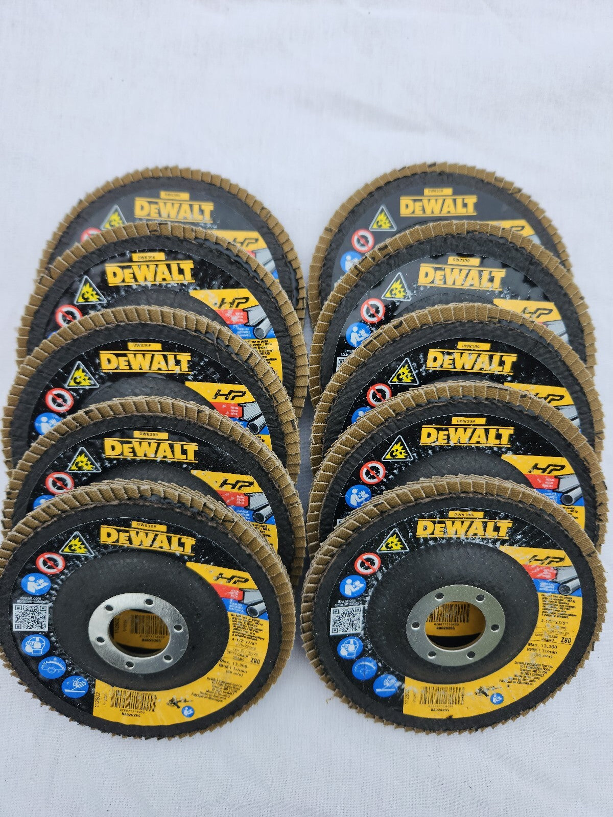DeWALT DW 8309 4 1/2" X 7/8" Z 80 Flap Disc 10 Pack No Box