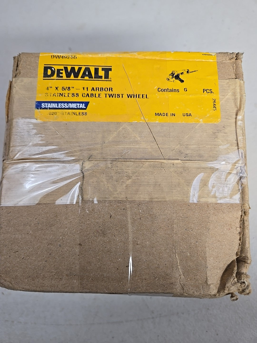 Dewalt Dw 49255 4" X 5/8-11" Stainless Cable Twist Wheel. 020 Wire 6 Pack