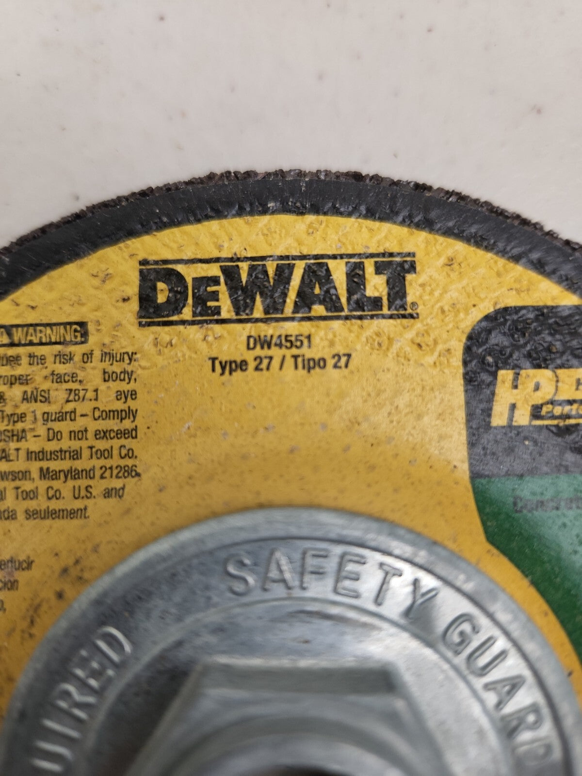 Dewalt DW4551 4 1/2" X 1/4" X 5/8-11" Concrete & Msnry Grinding Wheel 10 Pack