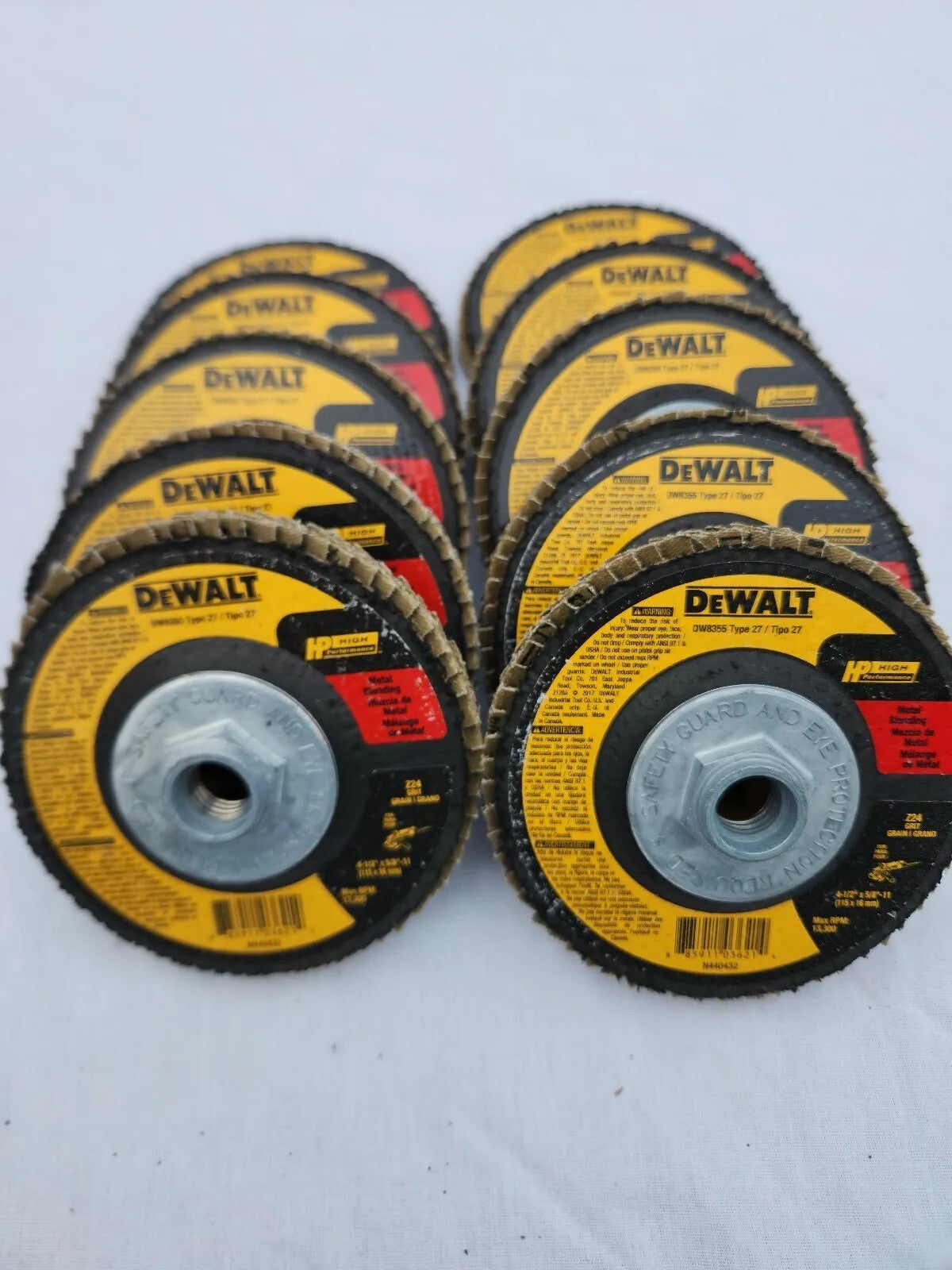 Dewalt DW 8351 4 1/2" X 7/8" Z 40 Grit Flap Disc 10 Pack