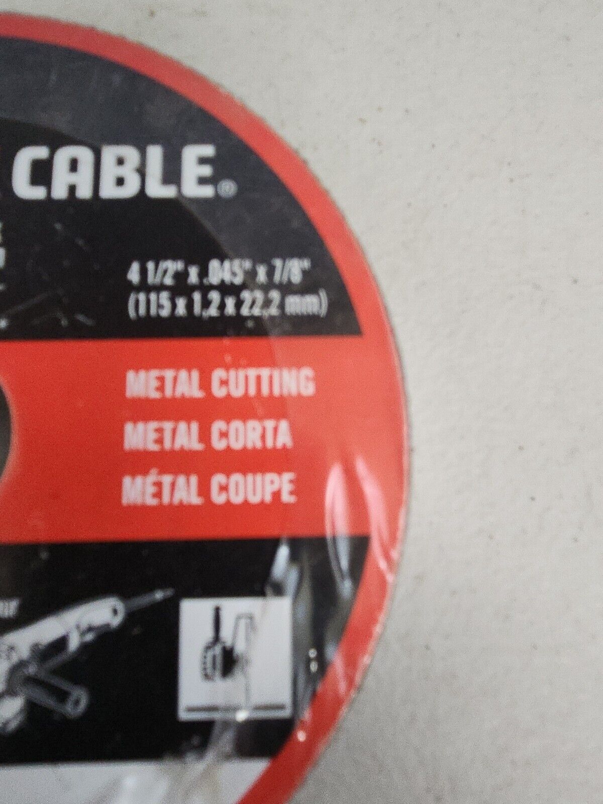 Porter Cable 4-1/2” x .045" x 7/8" Thin Cut-Off Wheel 30 Pack