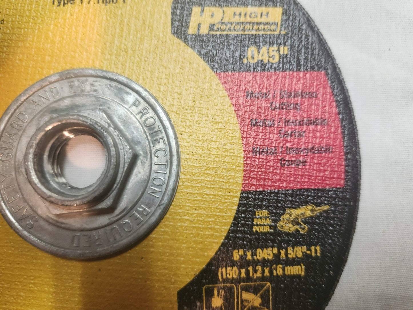 DEWALT DW 8725 H 6" x .045" x 5/8-11 Thin Cut-Off Wheel – 10 Pack