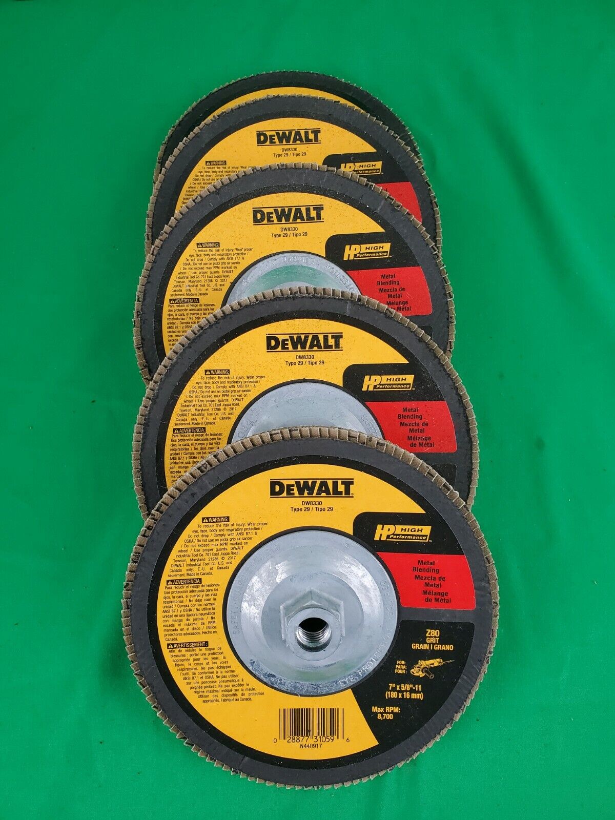 DeWalt DW 8330 7 X 5/8 - 11 Z 80 Flap Disc 5 Pack