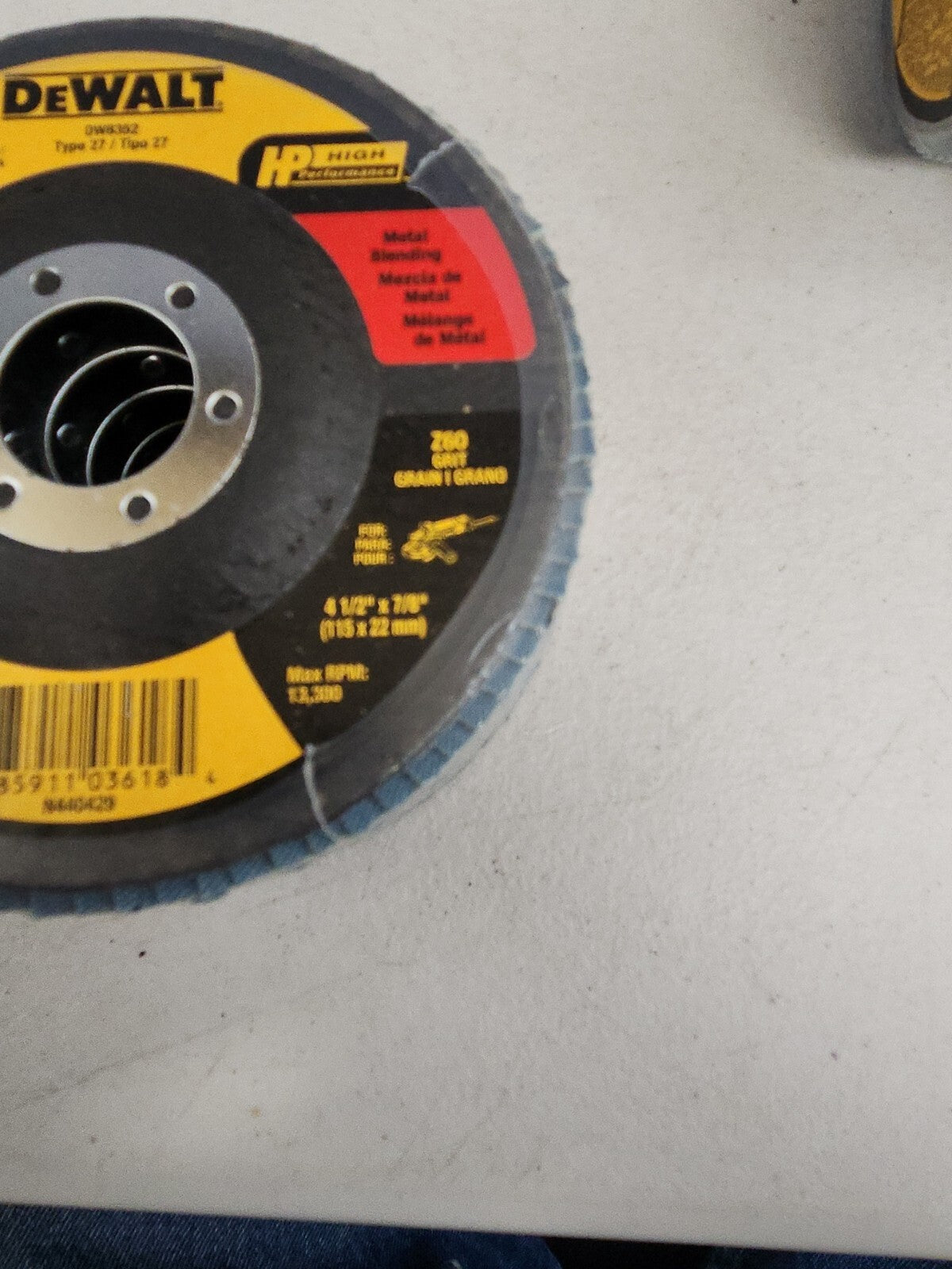 Dewalt DW 8352 4 1/2" X 7/8" Z 60 Flap Disc 10 Pack