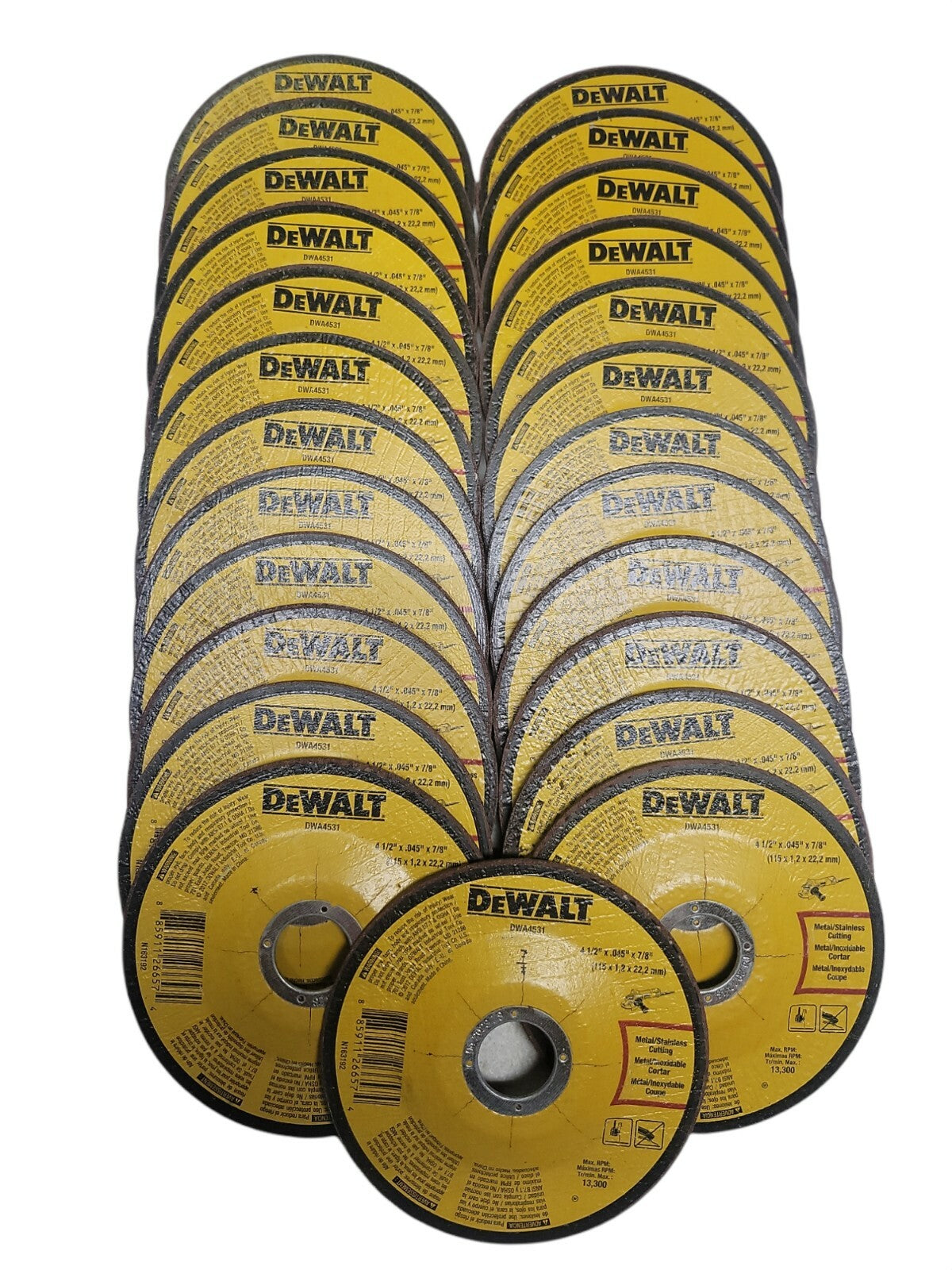 DeWALT DWA 4531 4 1/2" X .045" X 7/8". 25 Pack New No Box