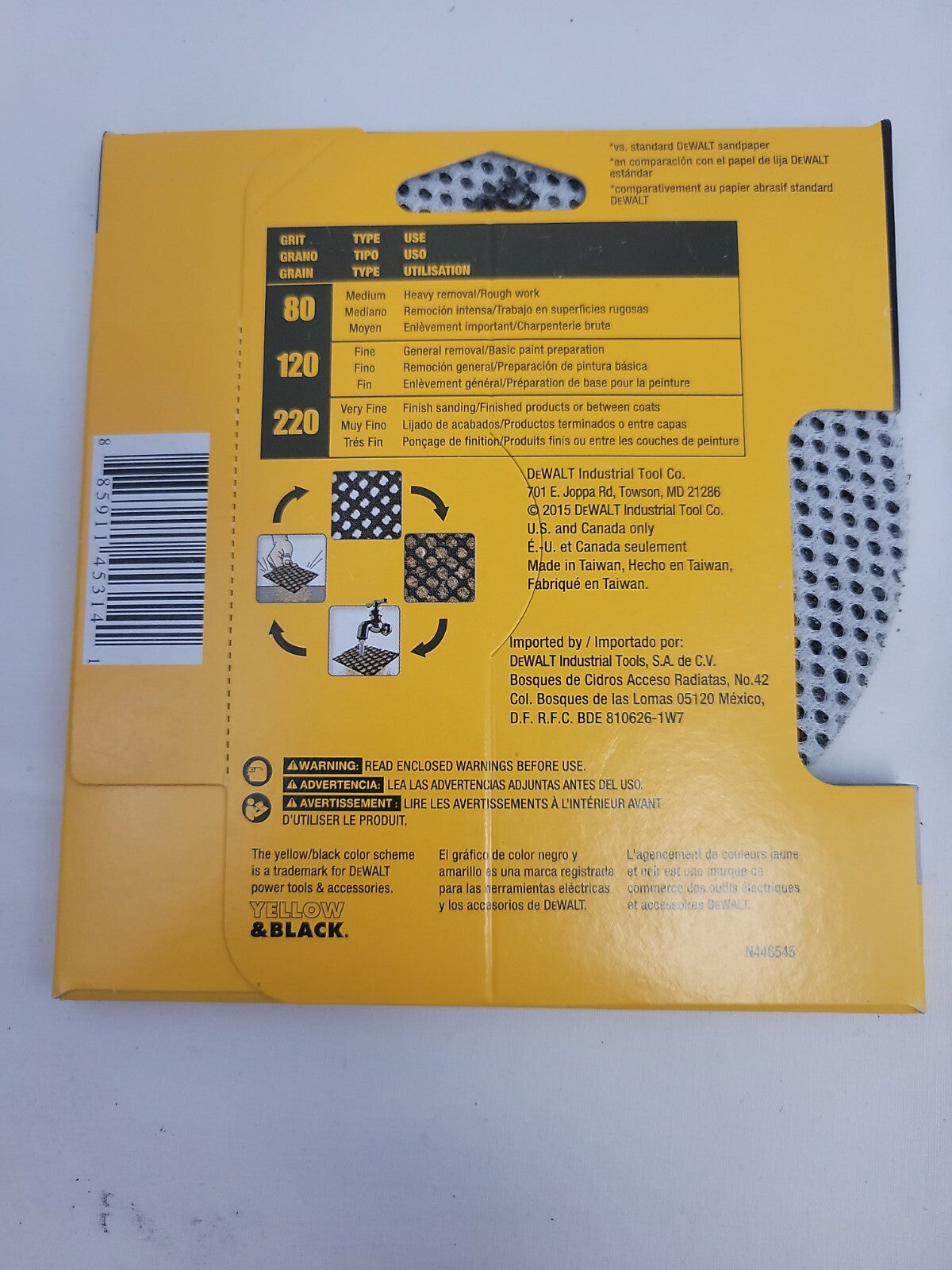 DeWalt DWAM4301 Mesh 5 Inch 80 Grit Ros Disks 5Pk