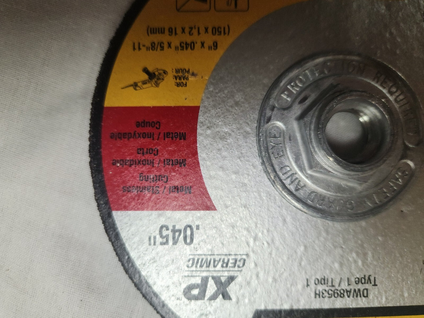 Dewalt DWA 8953 H 6" X .045" X 5/8-11" Thin Cut-Off Wheel 10 Pack