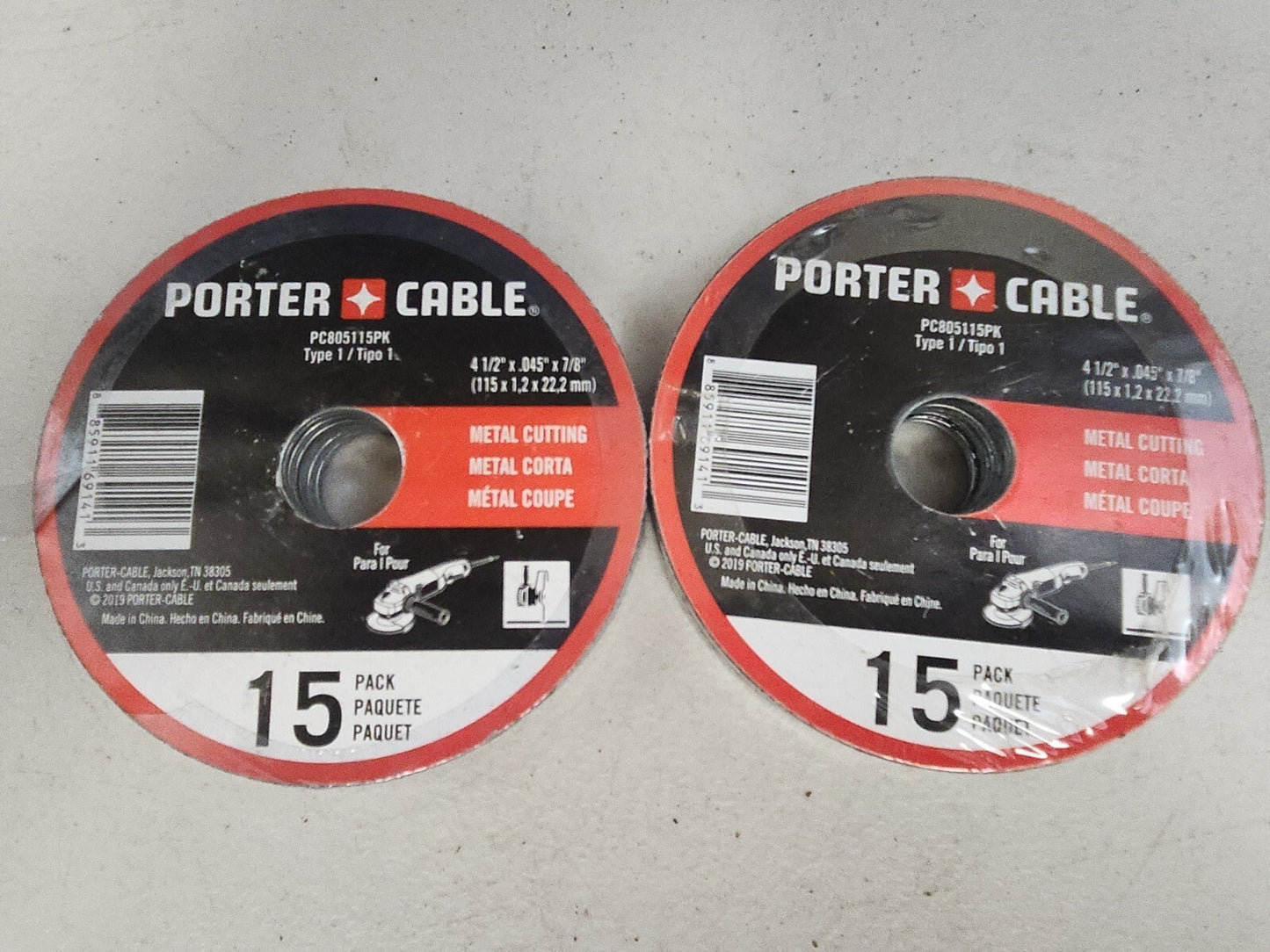 Porter Cable 4-1/2” x .045" x 7/8" Thin Cut-Off Wheel 30 Pack