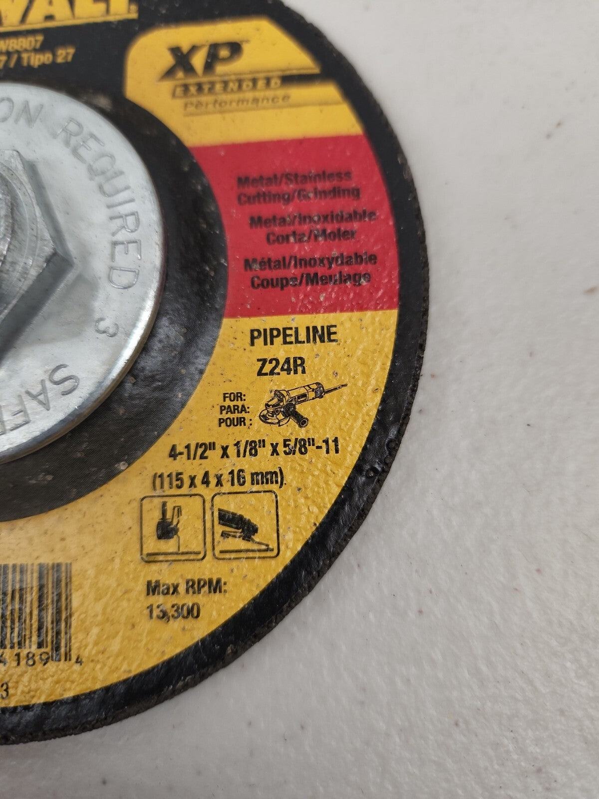 Dewalt DW 8807 4-1/2" x 1/8" x 5/8-11" Grinding Wheels 10 Pack