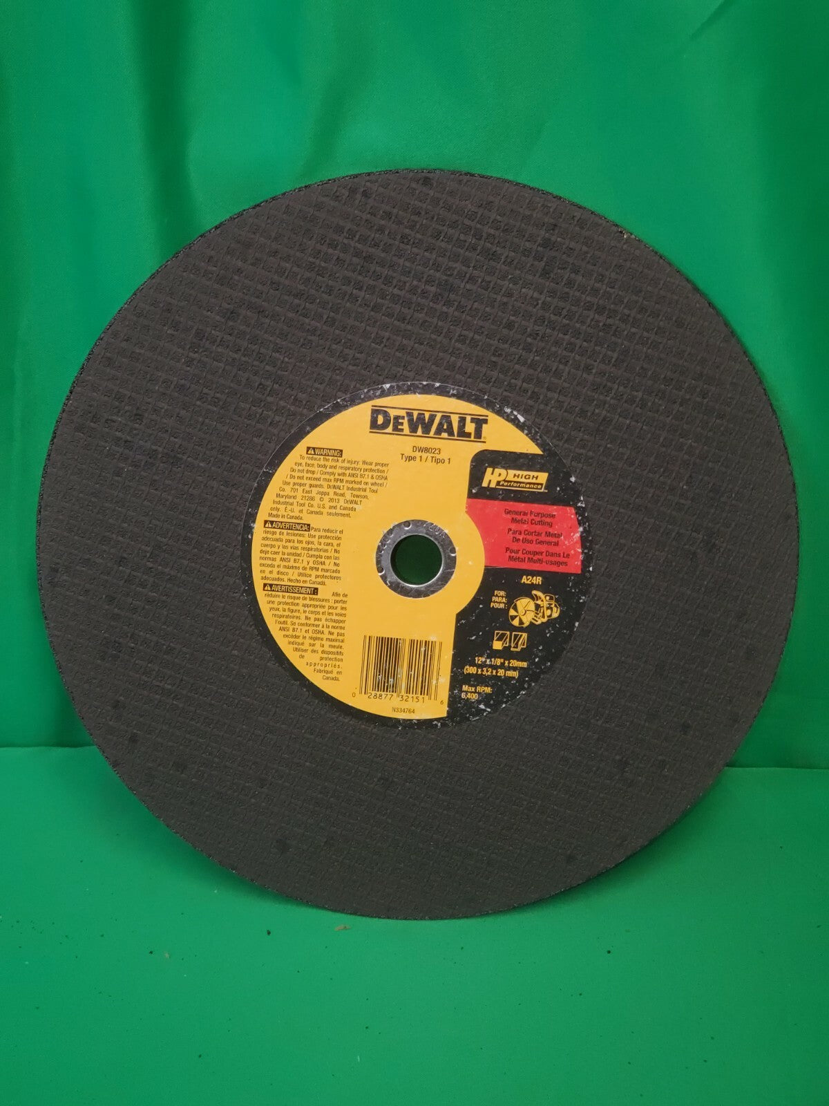 New Dewalt Chop Saw Blade 12" X 1/8" X 7/8". 10 Pack. No Box