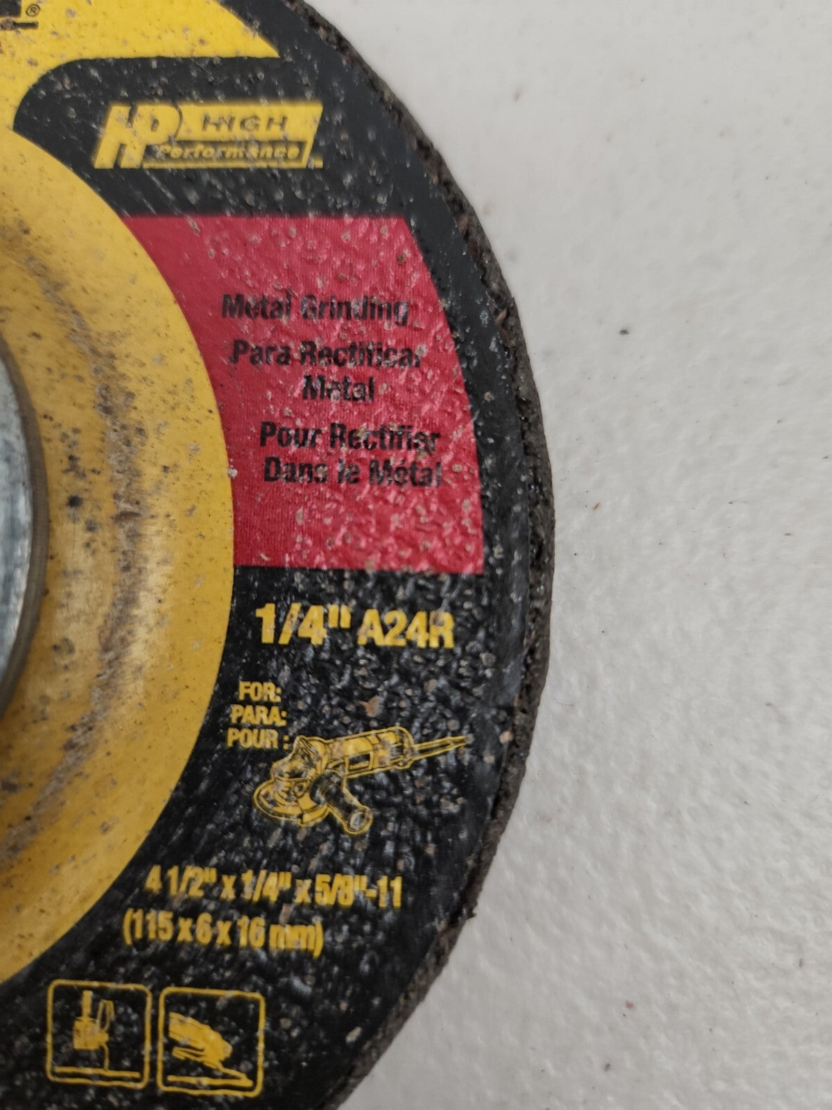Dewalt DW 4523 4-1/2" x 1/4" x 5/8"-11 Metal Grinding Wheels 10 Pack