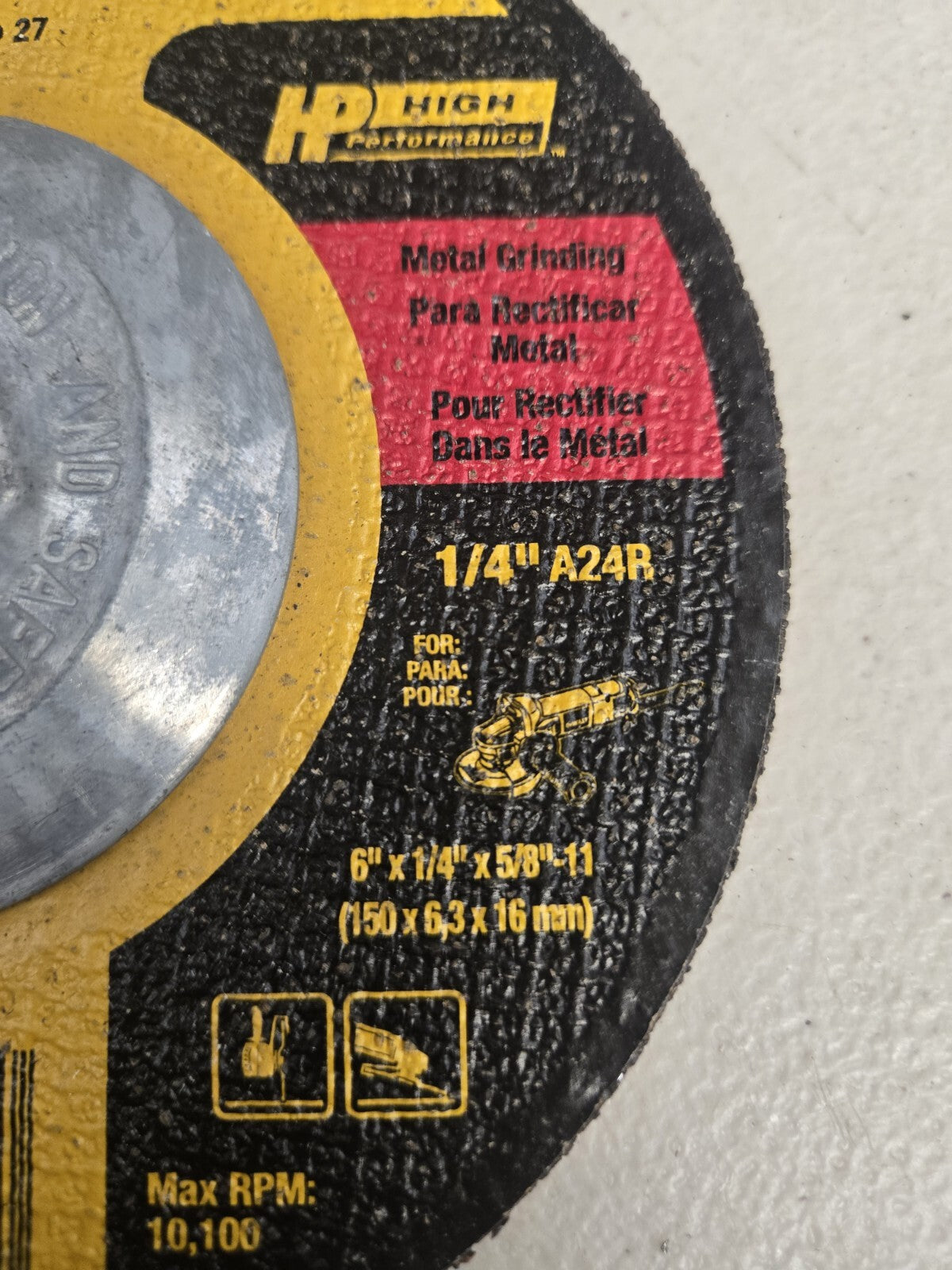 DEWALT DW 4626 6"x1/4"x7/8" Grinding Wheel 10 Pack "NEW"
