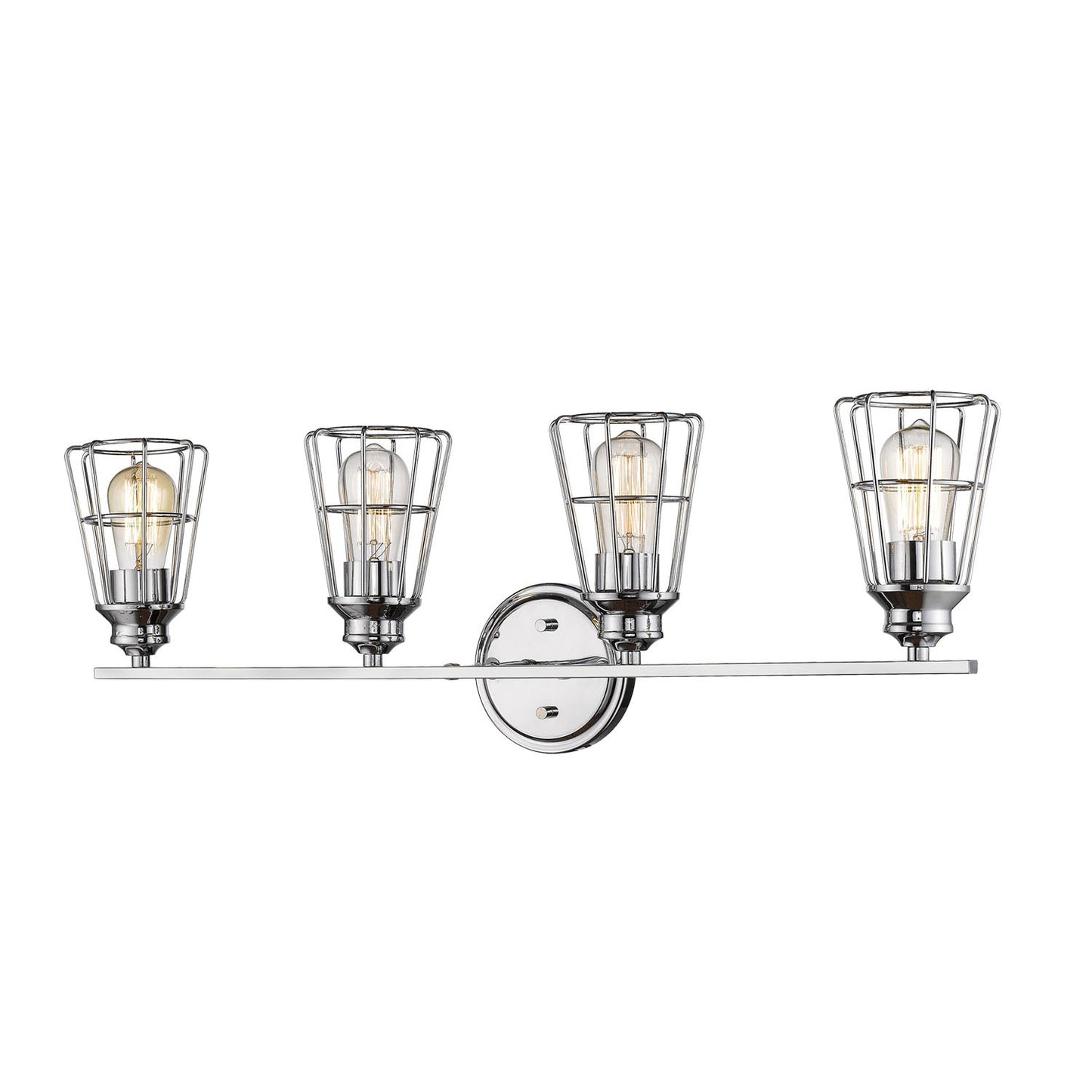 32 Inch 4 Light Chrome Vanity Light Fixture for Bathroom