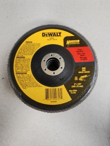 Dewalt DW 8381 6" X 7/8" Z 60 Grit Flap Disc 10 Pack New No Box