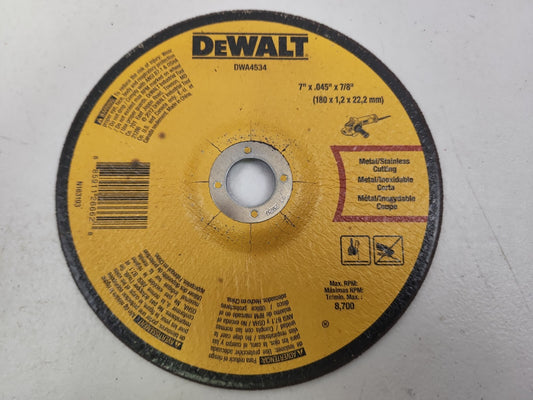 Dewalt DWA 4534 7"X .045" X 7/8" Thin Cut Off Wheels 25 Pack