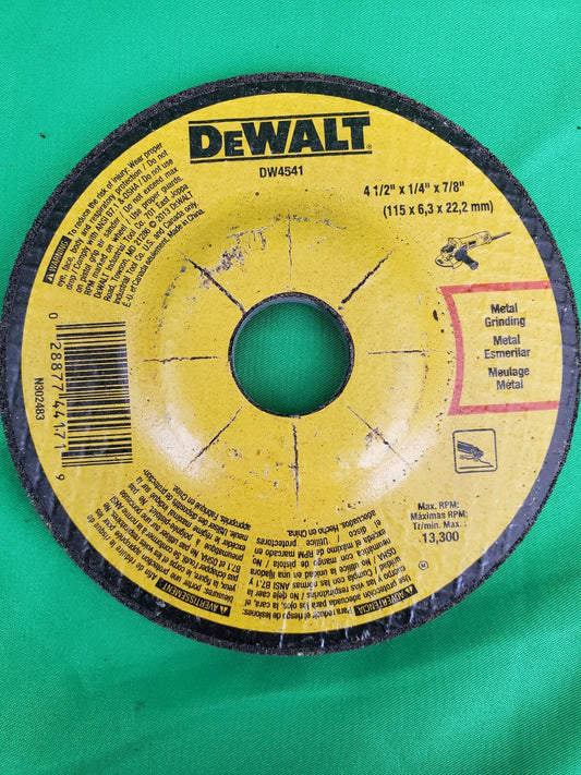 DeWALT DW  4541 4 1/2" X 1/4" X 7/8" Grinding Wheel  5 Pack No Box