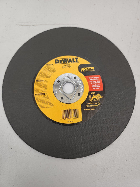 5 New DEWALT DW3511 7in X 1/8in x 5/8in Metal Abrasive Blade