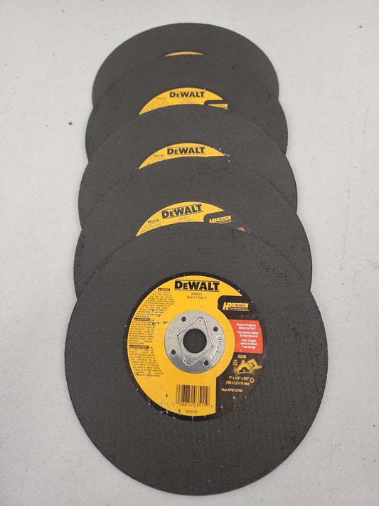 5 New DEWALT DW3511 7in X 1/8in x 5/8in Metal Abrasive Blade