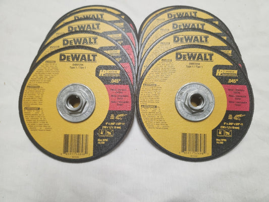 DEWALT DW 8725 H 6" x .045" x 5/8-11 Thin Cut-Off Wheel – 10 Pack
