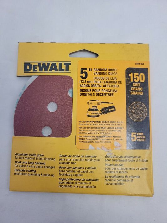 DEWALT DW 4388 5" 150 Grit Random Orbit Palm Sander Pad