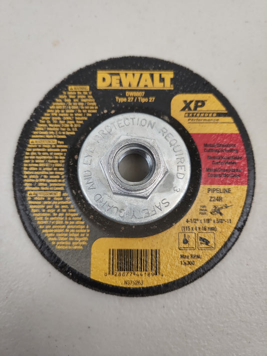 Dewalt DW 8807 4-1/2" x 1/8" x 5/8-11" Grinding Wheels 10 Pack