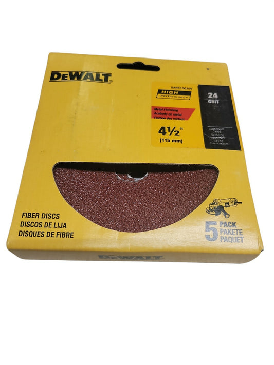 Dewalt DARB1G0205 High Performance Sanding Disc, 4-1/2in, 24 Grit, 7/8in Arbor