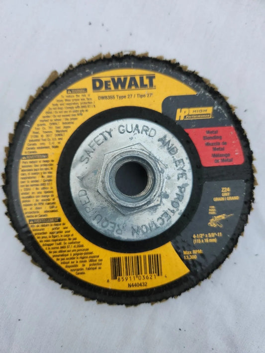 Dewalt DW 8351 4 1/2" X 7/8" Z 40 Grit Flap Disc 10 Pack