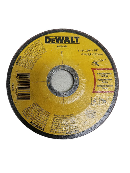 DeWALT DWA 4531  4 1/2" X  .045" X 7/8".  25 Pack New No Box