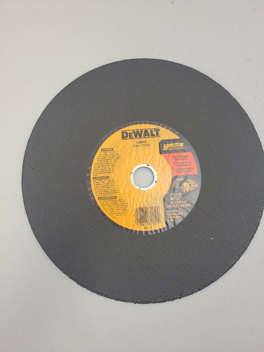 DEWALT DW8022 12" x 1/8" x 7/8" General Purpose Cut Off Wheel 10 Pack